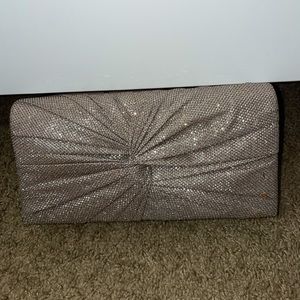 Sparkly clutch bag